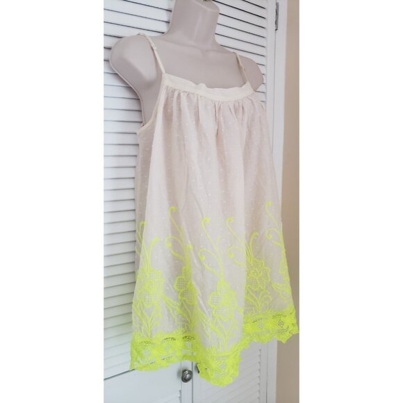NEW FREE PEOPLE INTIMATELY DAY GLOW SHAPELESS SLIP SMALL IVORY YELLOW COMBO - Picture 8 of 10